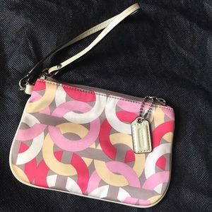 Cute Coach pouch wristlet
